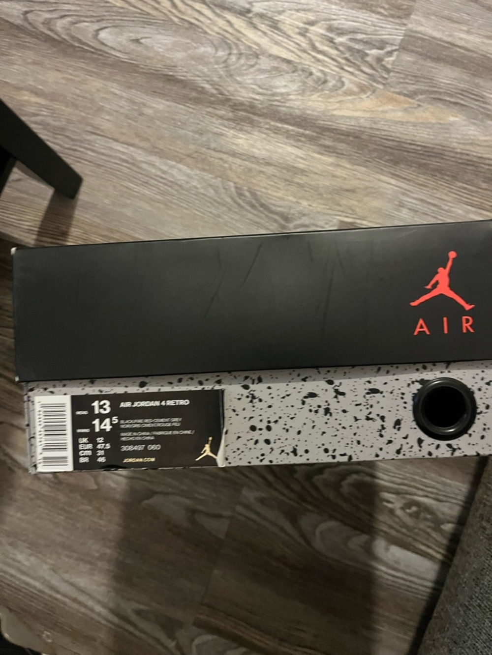 Jordan Black/Red/Gray Retro Sneakers - Picture 4 of 8
